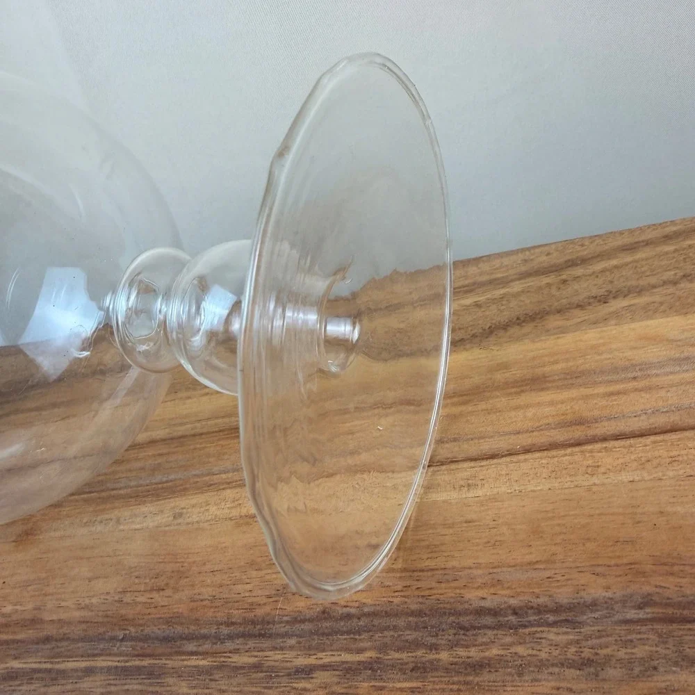 Vintage Clear Glass Bubble Vase Terrarium Centerpiece 9 Inch